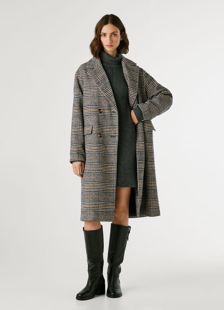 Pepe Jeans Houndstooth Coat