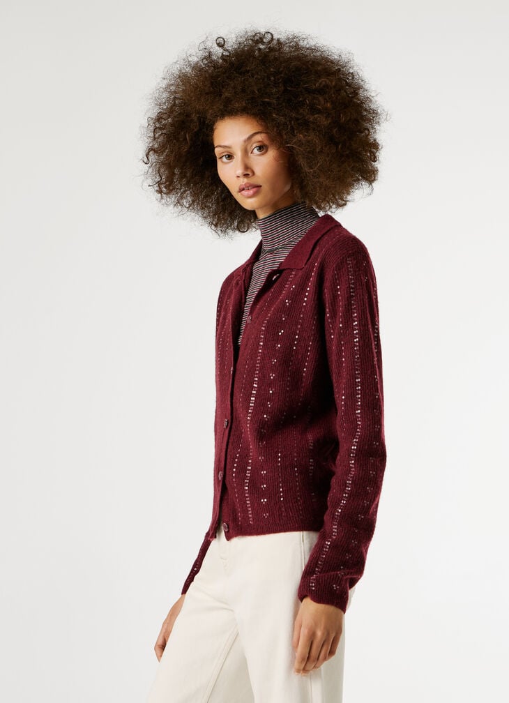 Pepe Jeans Knit Cardigan With Sequins