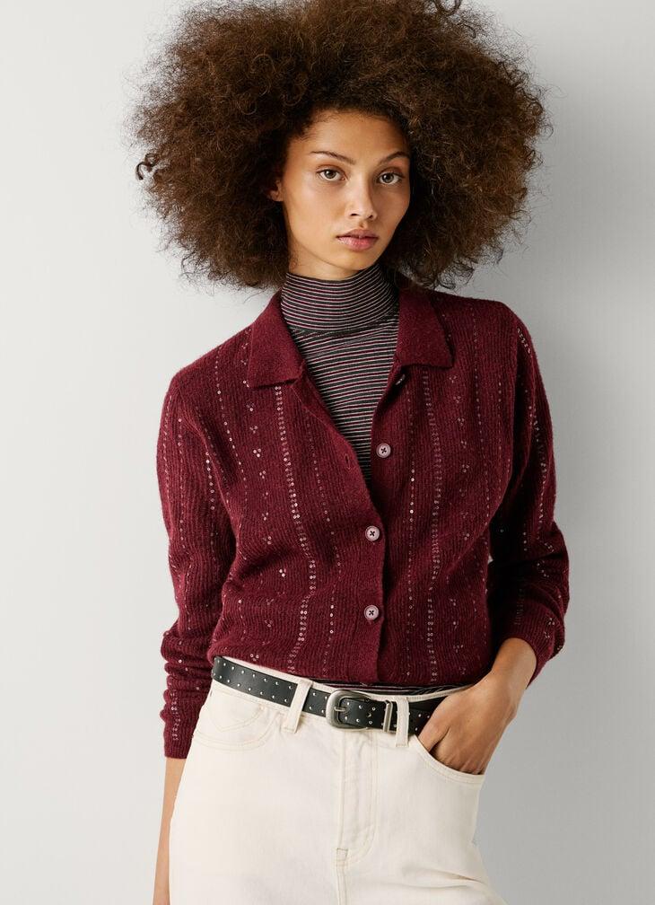 Pepe Jeans knit cardigan with sequins