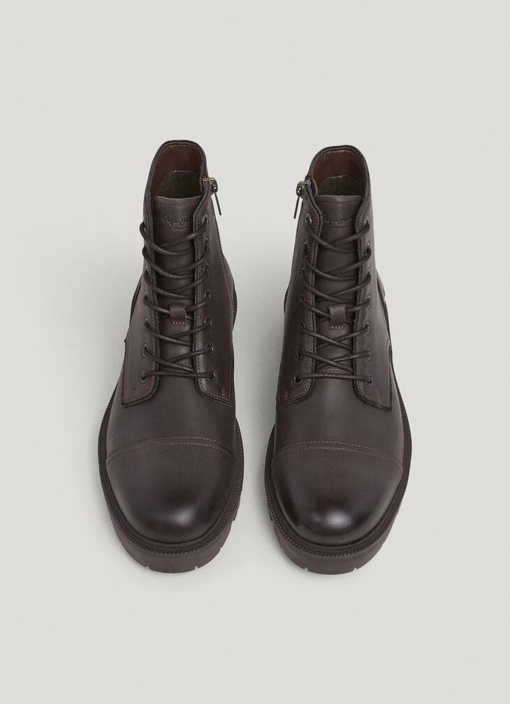 Pepe Jeans Lace-up Closure Leather Boots