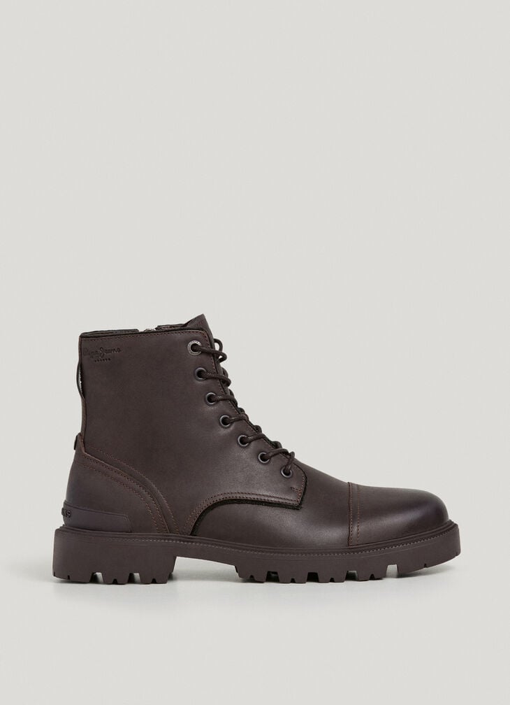 Pepe Jeans lace-up closure leather boots