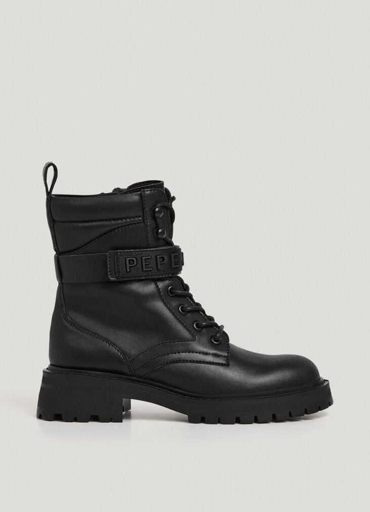 Pepe Jeans lace-up closure leather boots