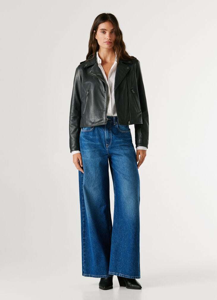 Pepe Jeans Leather Biker Jacket