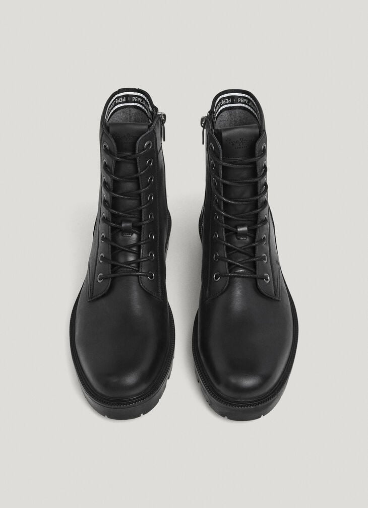 Pepe Jeans Leather Boots With Lace-up Closure