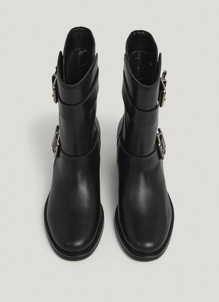 Pepe Jeans Leather Boots With Straps