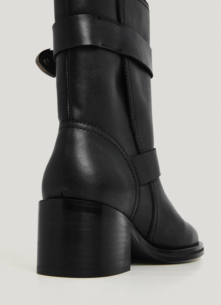 Pepe Jeans Leather Boots With Straps