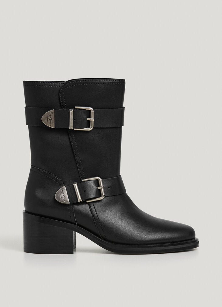 Pepe Jeans leather boots with straps