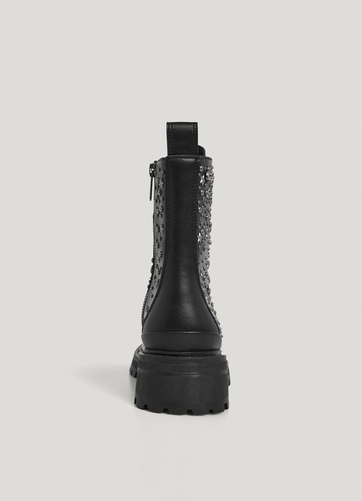 Pepe Jeans Leather Boots With Studs