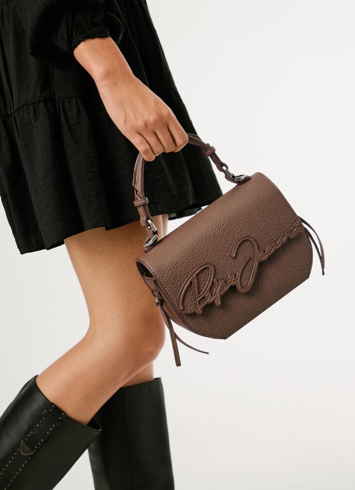 Pepe Jeans Leather Effect Bag With Flap