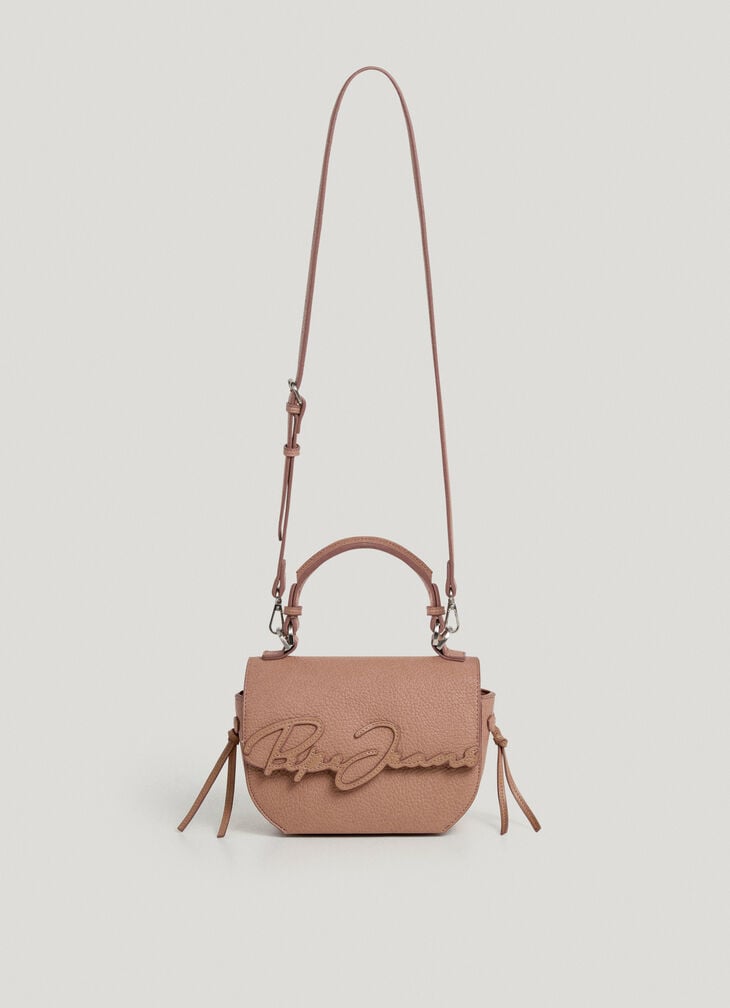 Pepe Jeans Leather Effect Bag With Flap