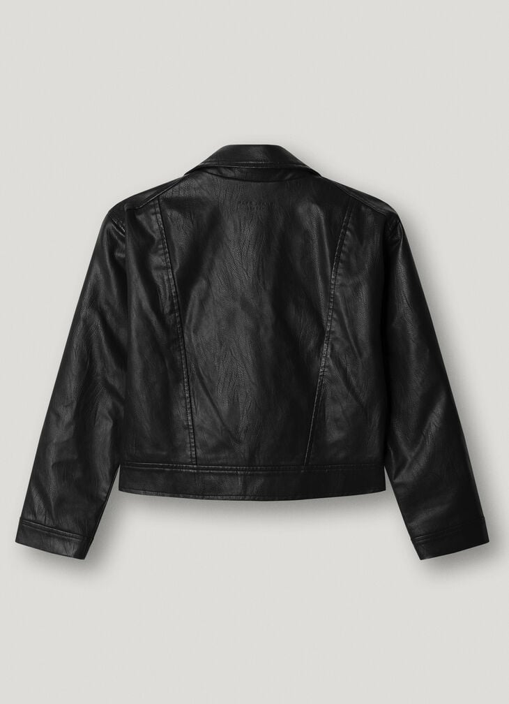 Pepe Jeans Leather Effect Biker Jacket