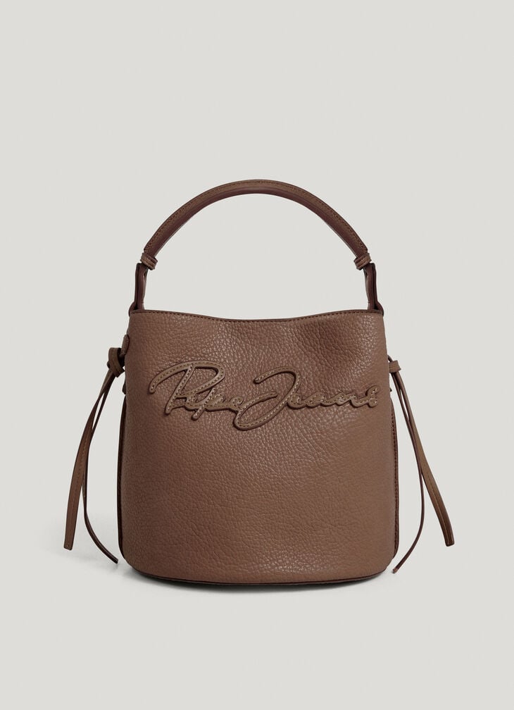 Pepe Jeans Leather Effect Bucket Bag