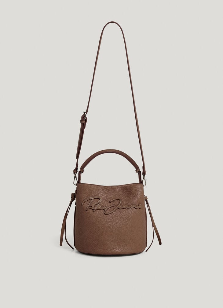 Pepe Jeans Leather Effect Bucket Bag