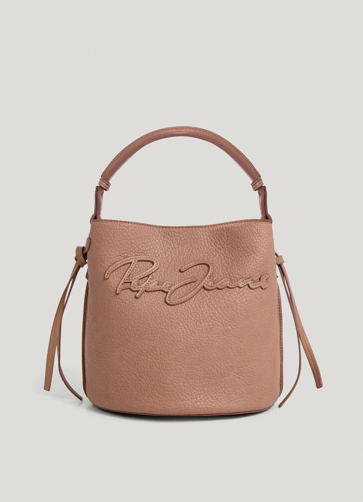 Pepe Jeans Leather Effect Bucket Bag