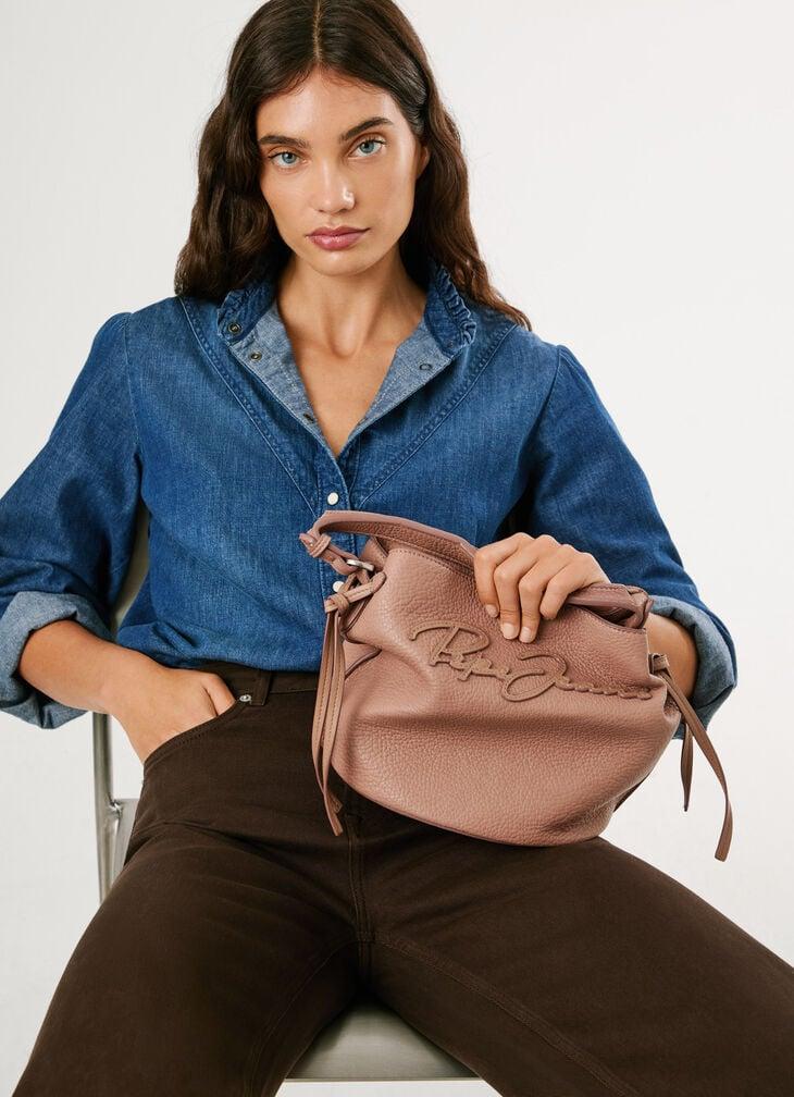 Pepe Jeans leather effect bucket bag
