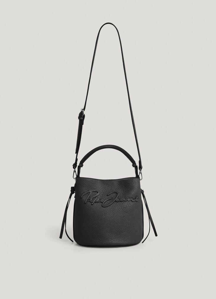 Pepe Jeans Leather Effect Bucket Bag