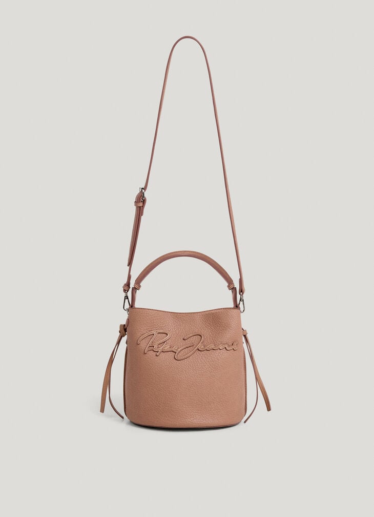 Pepe Jeans Leather Effect Bucket Bag