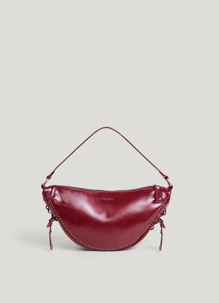 Pepe Jeans leather effect crescent-shaped handbag