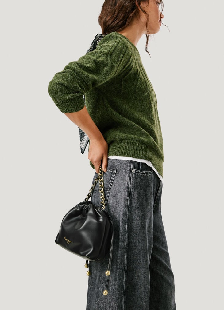 Pepe Jeans leather effect hobo bag