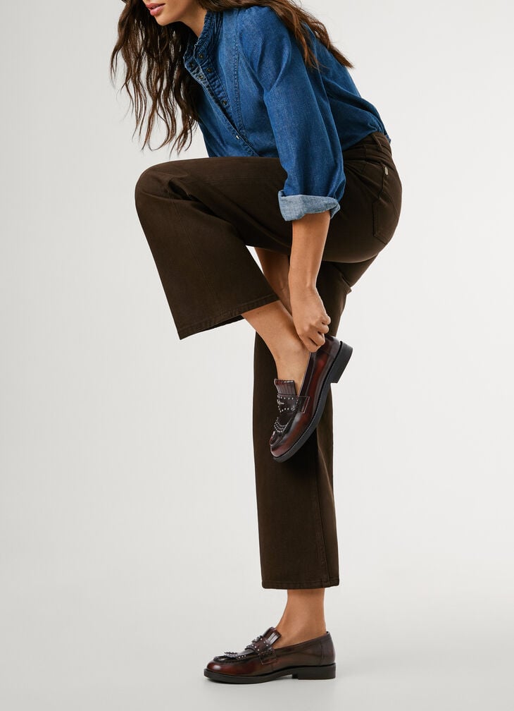 Pepe Jeans leather effect loafers