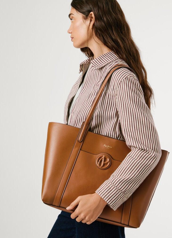 Pepe Jeans leather effect shopper bag