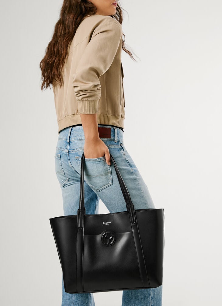 Pepe Jeans leather effect shopper bag