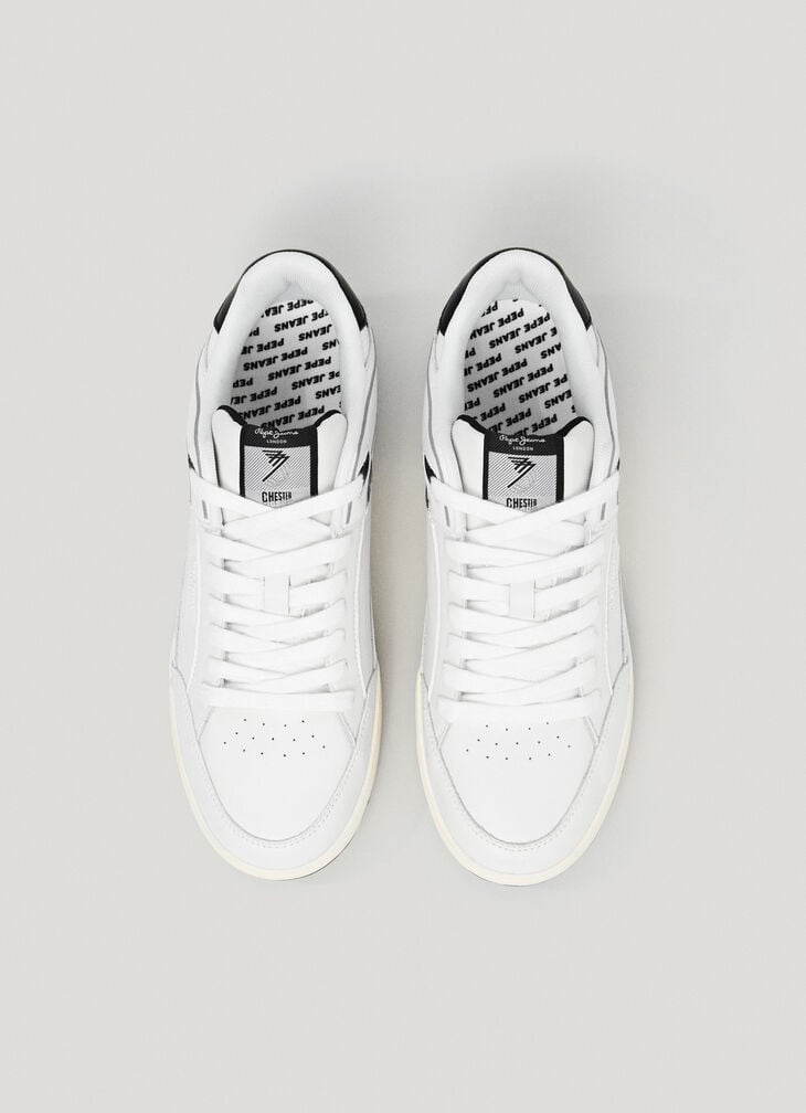 Pepe Jeans Leather Trainers With Cupsole Sole