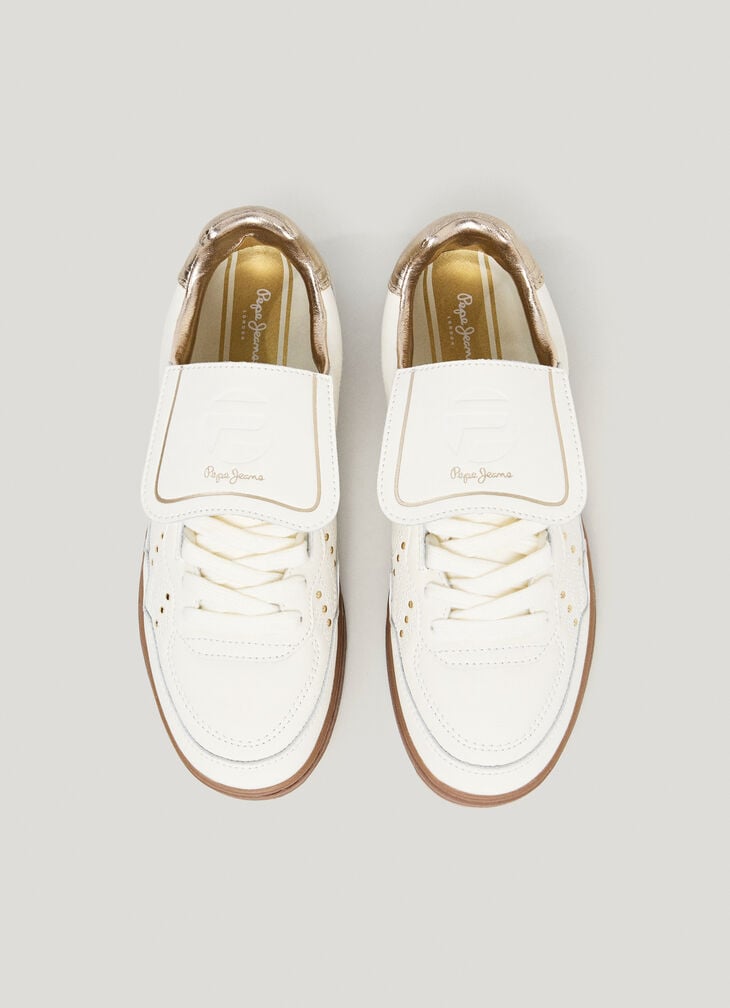 Pepe Jeans Leather Trainers With Studs