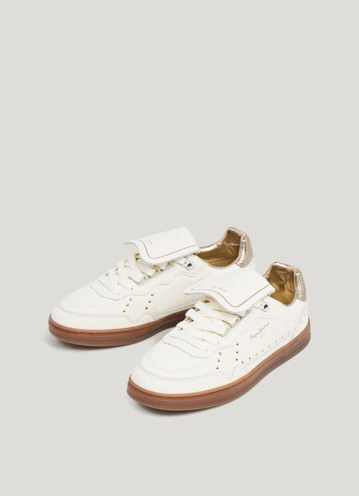 Pepe Jeans Leather Trainers With Studs