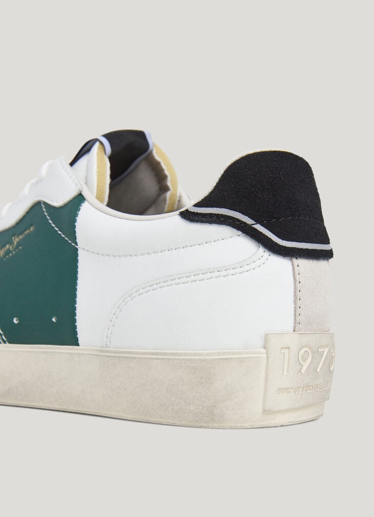 Pepe Jeans Leather Trainers With Suede Details