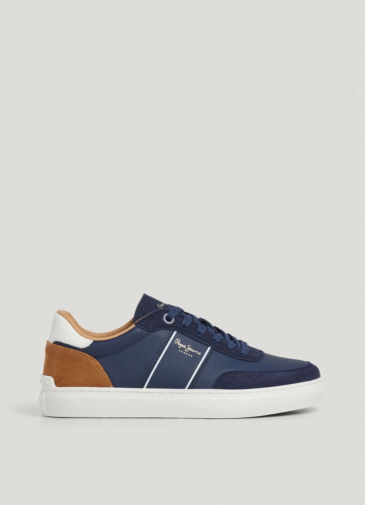 Pepe Jeans leather trainers with suede details