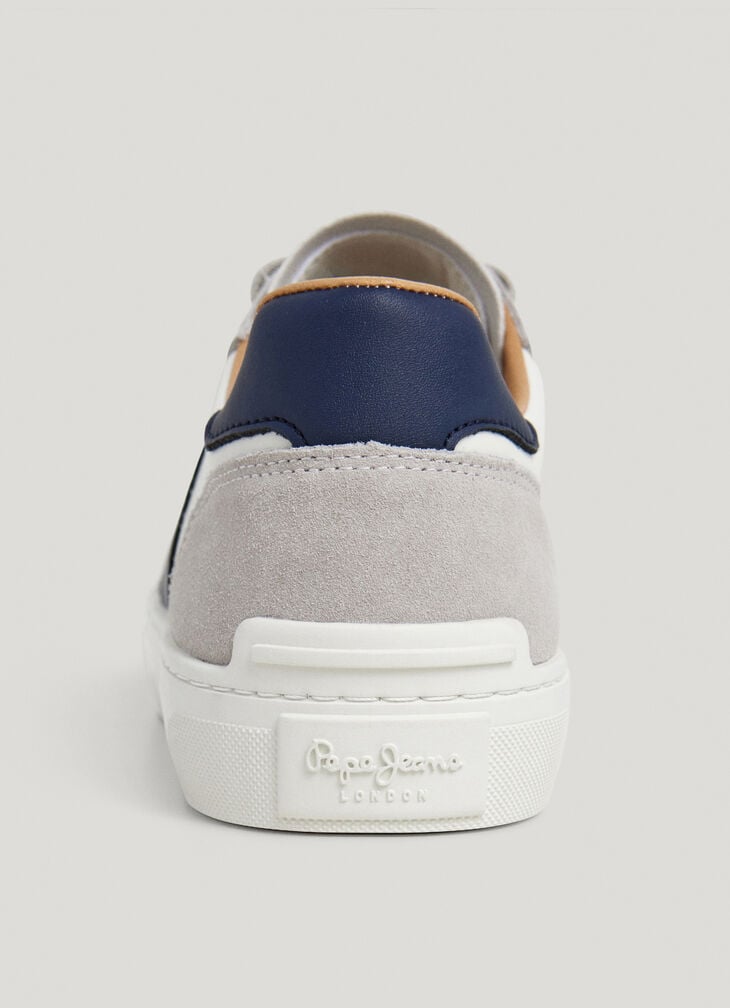 Pepe Jeans Leather Trainers With Suede Details