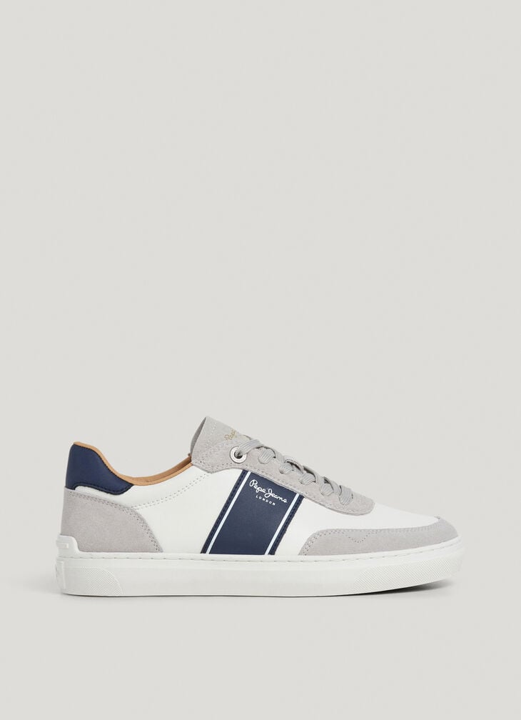 Pepe Jeans leather trainers with suede details
