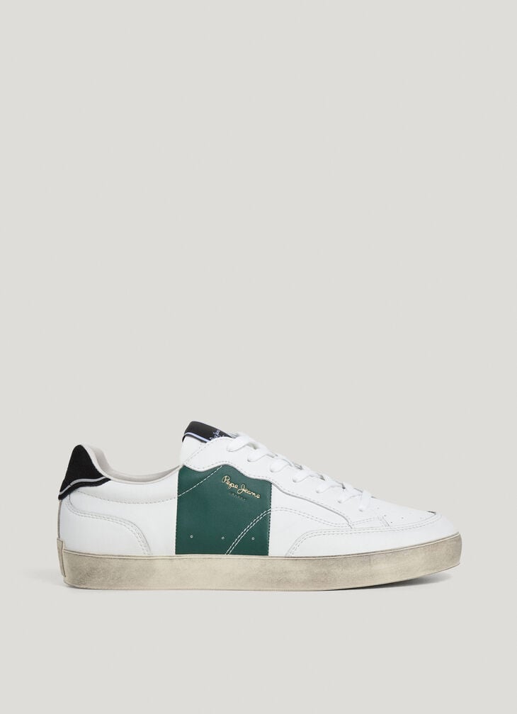 Pepe Jeans leather trainers with suede details