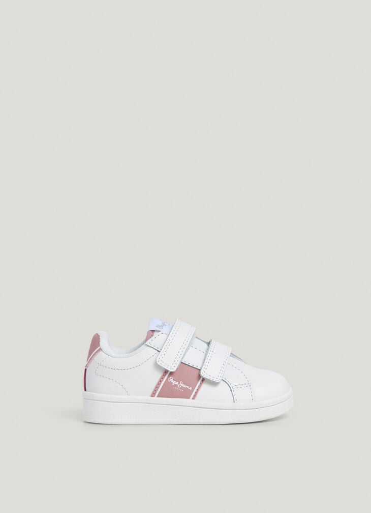 Pepe Jeans leather trainers with velcro closure