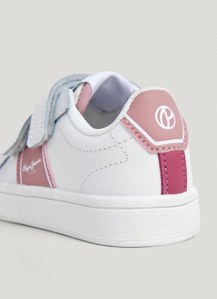 Pepe Jeans Leather Trainers With Velcro Closure