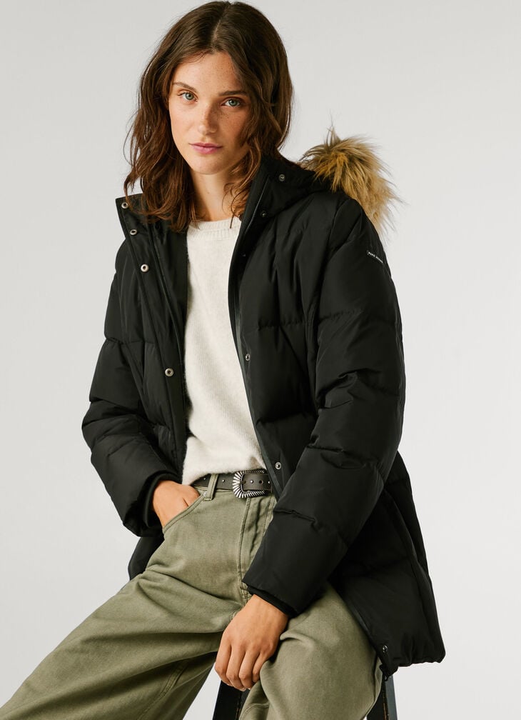 Pepe Jeans long padded puffer jacket