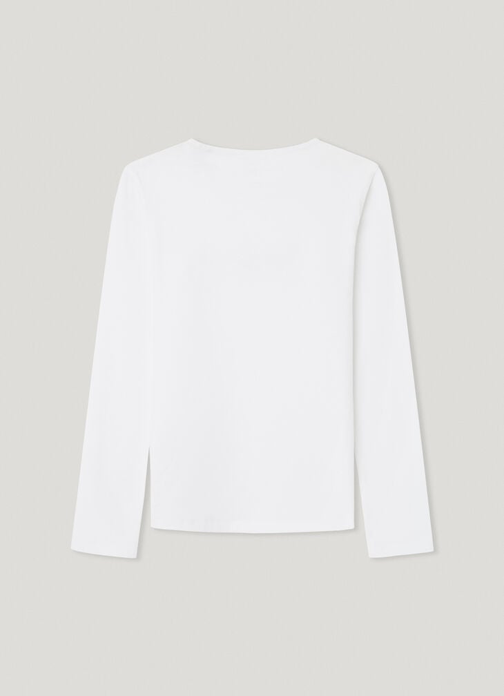 Pepe Jeans Long Sleeve Glitter Logo T-shirt