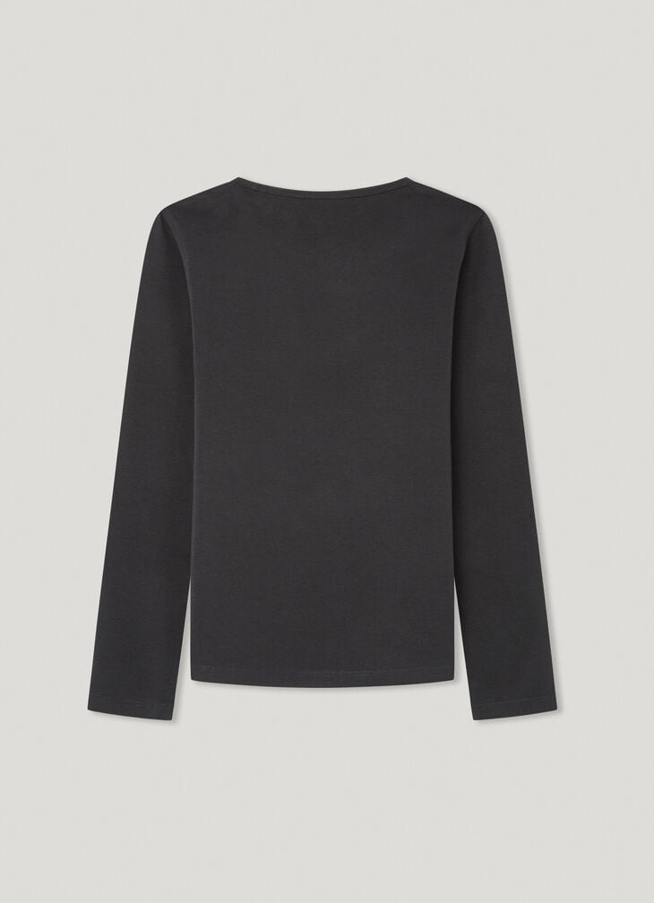 Pepe Jeans Long Sleeve Glitter Logo T-shirt