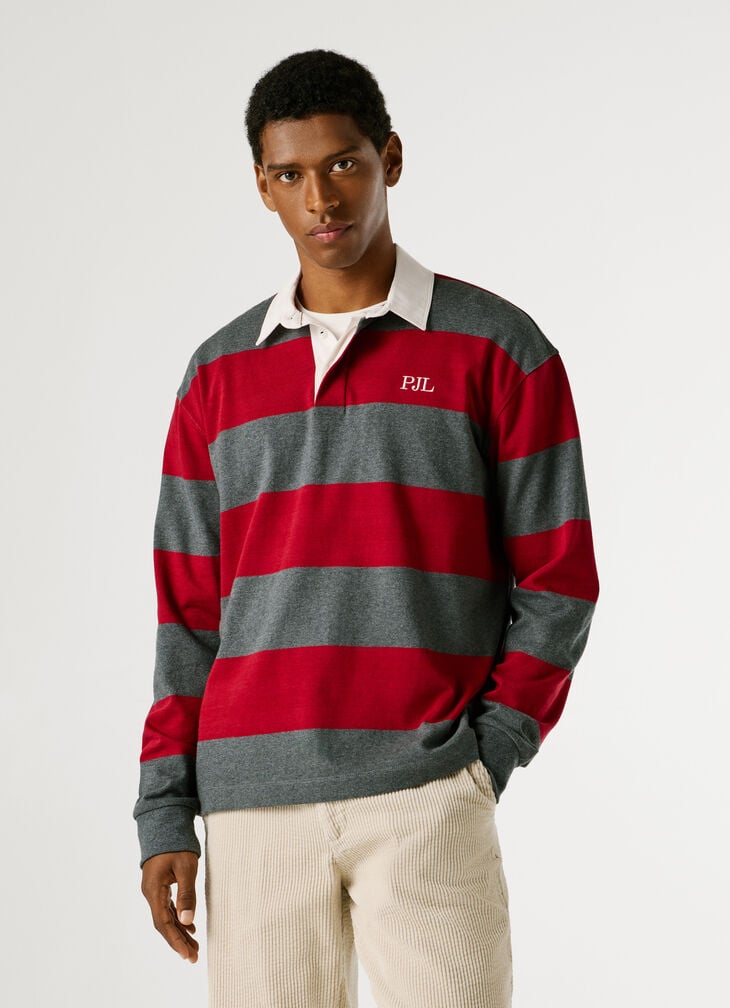 Pepe Jeans Long Sleeve Striped Rugby Polo