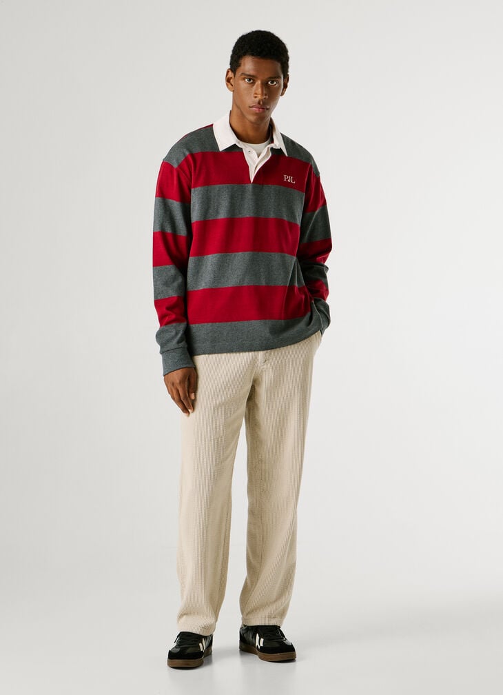 Pepe Jeans Long Sleeve Striped Rugby Polo
