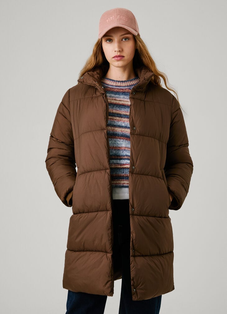 Pepe Jeans long waterproof puffer jacket