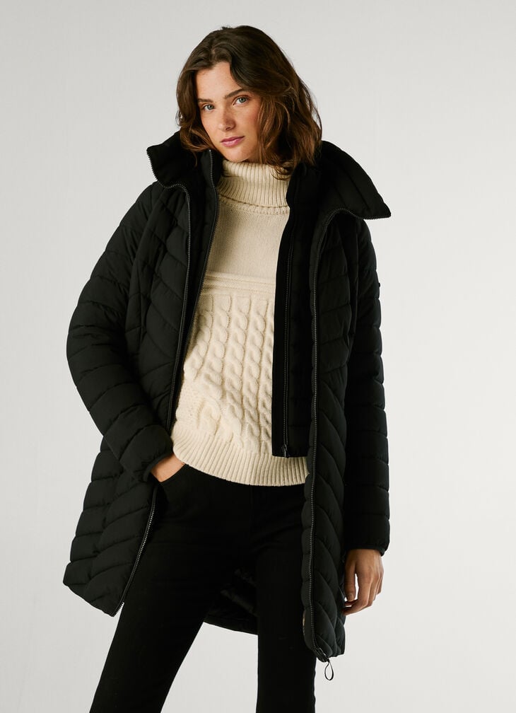 Pepe Jeans long waterproof puffer jacket