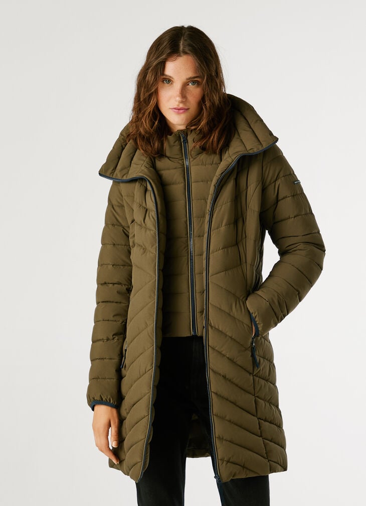 Pepe Jeans Long Waterproof Puffer Jacket