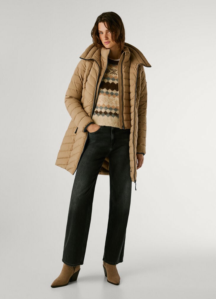 Pepe Jeans long waterproof puffer jacket