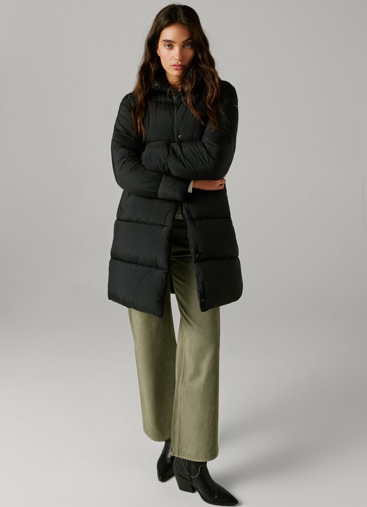 Pepe Jeans long waterproof puffer jacket