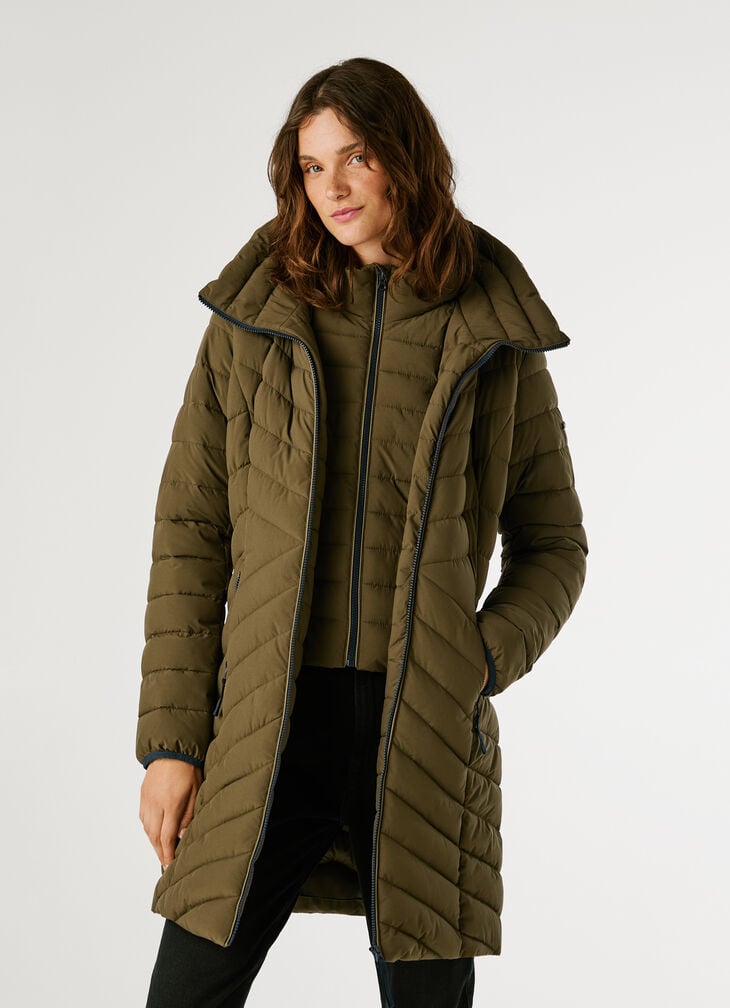 Pepe Jeans Long Waterproof Puffer Jacket