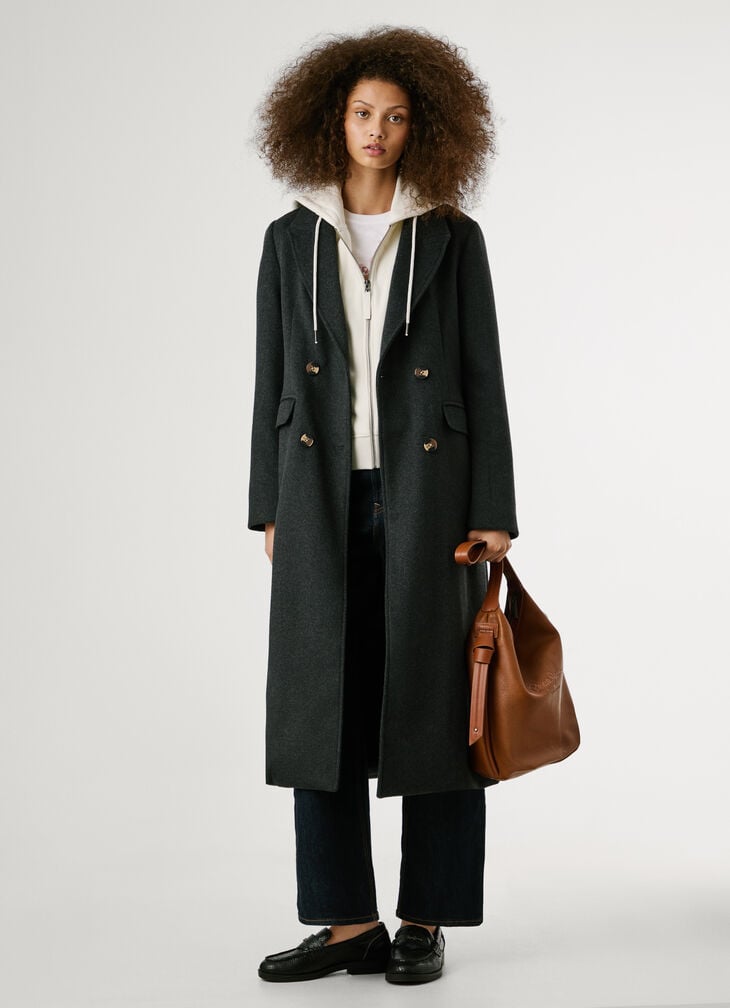 Pepe Jeans long wrap coat