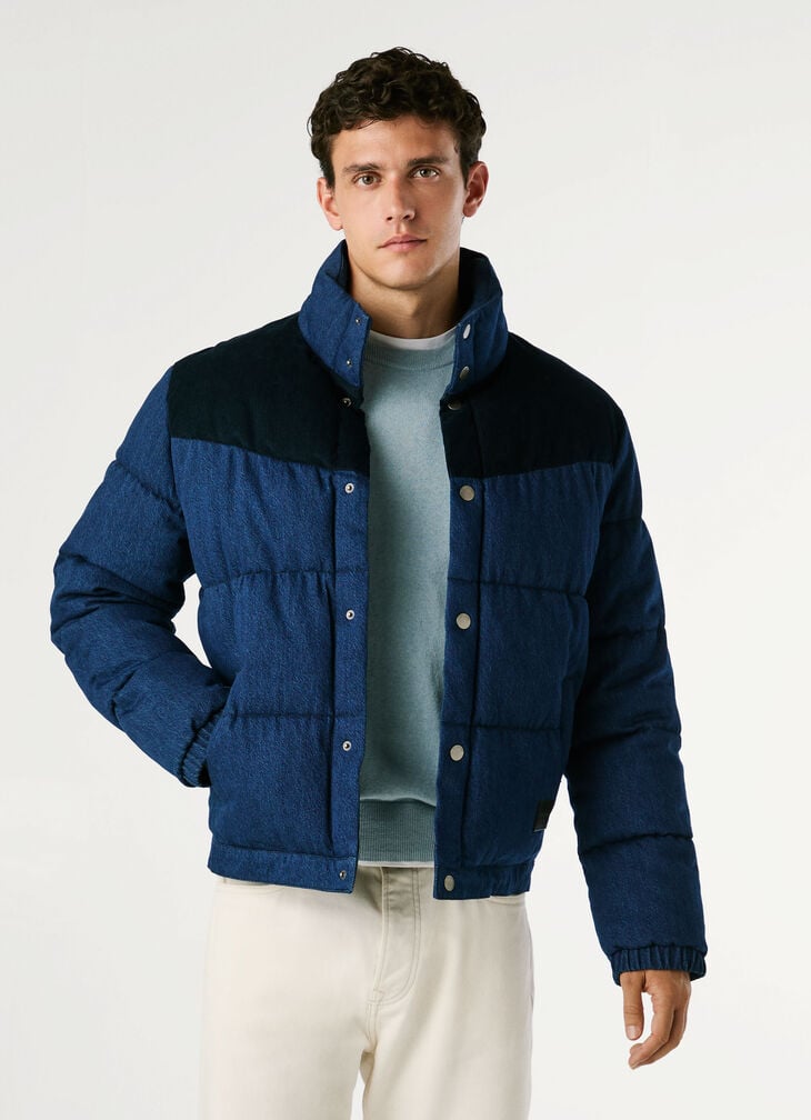 Pepe Jeans Loose Fit Denim Puffer Jacket