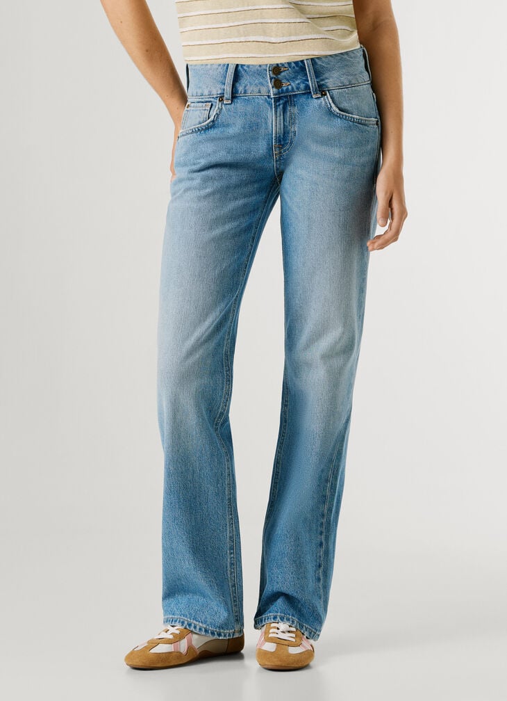 Pepe Jeans Low-rise Straight Fit Jeans - Venus